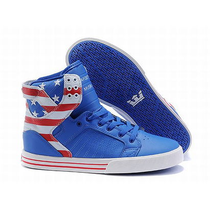 supra skytop chad muska blue white red high tops footwear
