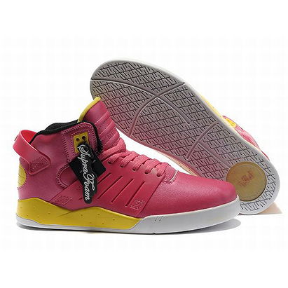Yellow and White Peach Men Supra High Top Skytop 3