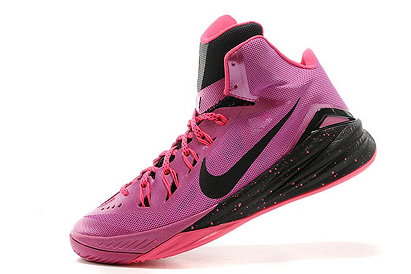 Pinkfire Black and Hyper Pink Colorway Mens Lunar Hyperdunk 2014 Sports Shoes - Think Pink