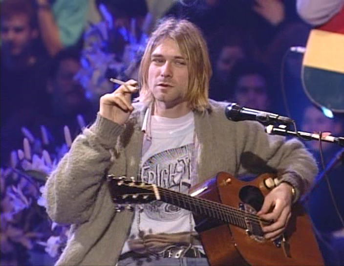 kurt cobain wearing t shirt