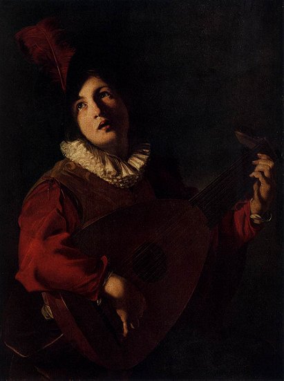 Lute Playing Young Man