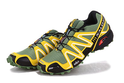 Salomon Speedcross 3 CS Green Yellow Trail Running Shoes