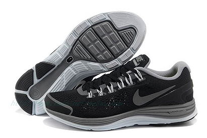 Mens Nike LunarGlide  4 Premium BlackCarbon soot Shoes 