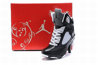 Nike Air Jordan V 5 Heels Black/White 