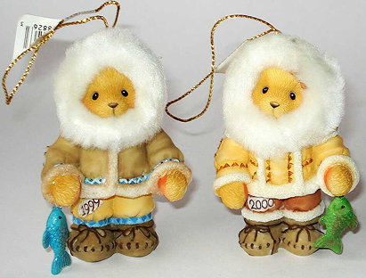Cherished Teddies - Eskimos 2 Figurine Set (Ornaments)