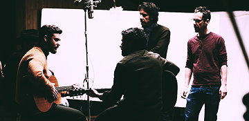 Joel Coen and Ethan Coen on-set, "Inside Llewyn Davis"