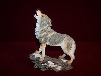 Wolf Figurine - Wolf Howling, Large (Young's)