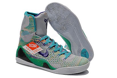 Court Purple/Wolf Grey and Sports Turquoise Colorway High Kobe 9 Elite Sports Shoes - Superhero