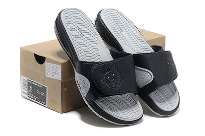 Nike Air Lebron Slide-Mens Black/Strata Grey/White Casual Sneakers