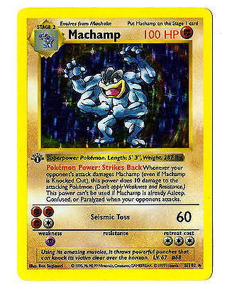 Pokemon - Machamp - Basic 8/102 - Shadowless - 1st Edition