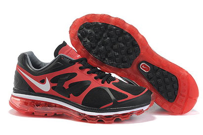 Air Max 2012 Nike Women Trainers Black Action Red White
