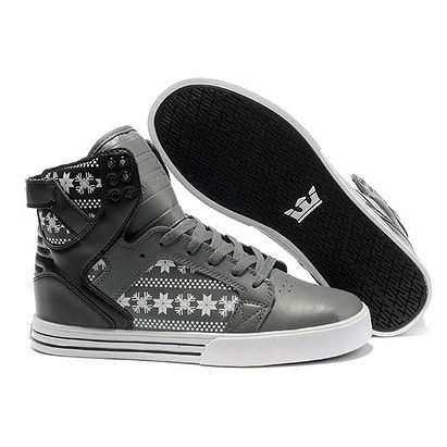 Supra Shoes Skytop Grey White Snowflake
