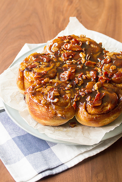 Gooey Fluffy Bacon Sticky Buns