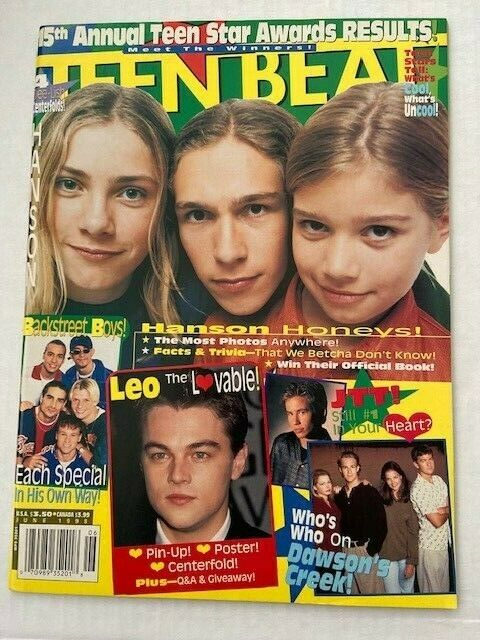 TEEN BEAT Magazine June 1998 HANSON Leo DAWSON's CREEK Backstreet