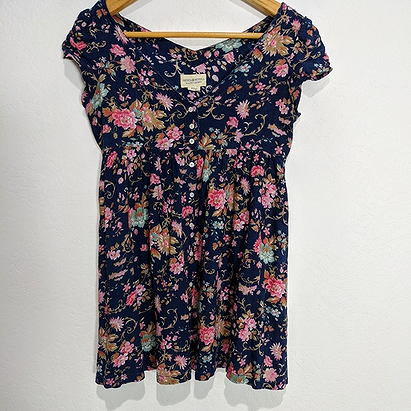 Denim & Supply Floral Button Front Mini Dress