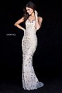 Beaded Gold/Silver Sweetheart Neckline Long Prom Dresses 2018 Sherri Hill 51740