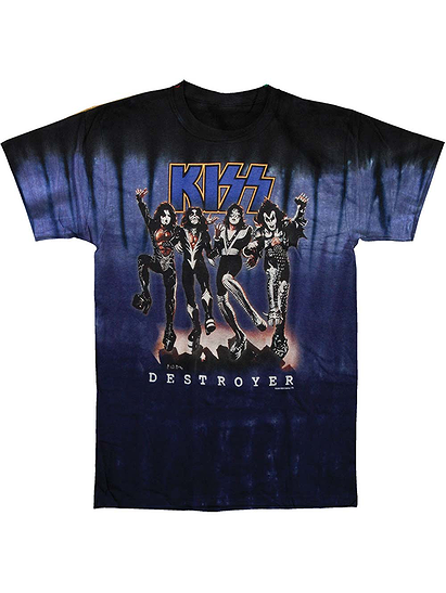 KISS Men's Destroyer Tie Dye T-shirt Multi