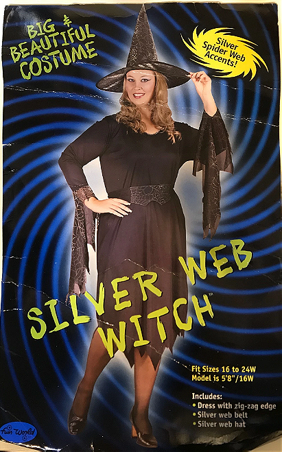 Silver Web Witch Costume Plus Size – Card & Party Giant