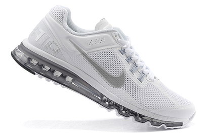 Nike Running Air Max 2013 Trainers For Women In White Wolf Grey Reflective Silver