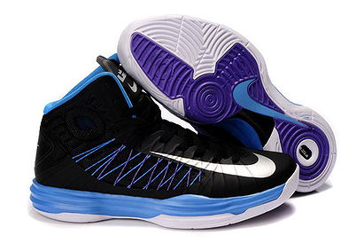 Mens Basketball Shoes Hyperdunk   2012 Nike Shoes In Grey and Black Pure Purple and Dynamic Blue