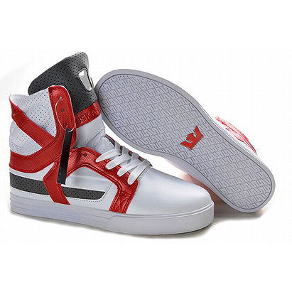 supra skytop ii white red black high tops mens