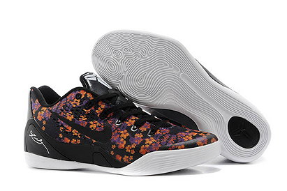 Zoom Kobe 9 EM Lakers Floral Black/Black/Court Purple and Tour Yellow Cheap Low-Top Shoes for Men