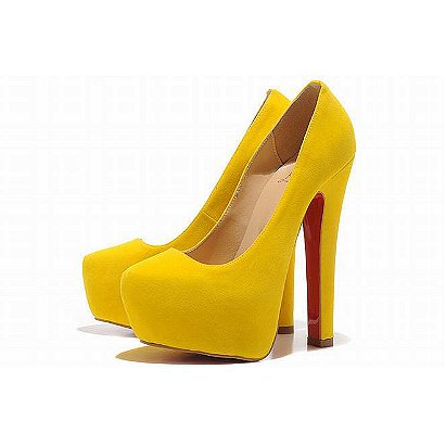 Christian Louboutin Daffy 160mm Suede Pumps Yellow