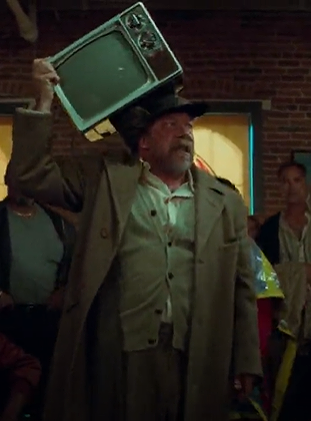Man with TV
