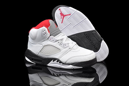 Michael Jordan Shoes 5 White Black 
