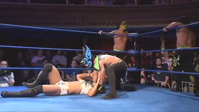 Sara Del Rey & Saturyne vs. The Batiri (Chikara, Chikarasaurus Rex: How to Hatch a Dinosaur, 06/02/12)