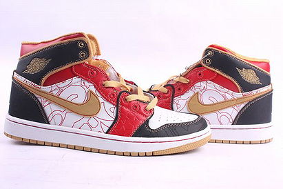 Nike Air Jordan 1 Retro White/Black/Red Men's