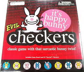 It's Happy Bunny EVIL Checkers