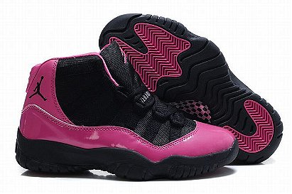 Pink - Black Air Jordan 11 Athletic Shoes Ladies Size