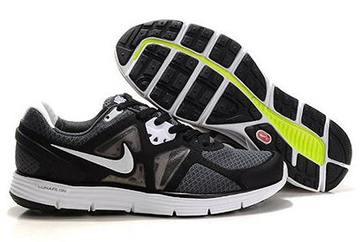 Misericordioso en términos de Cruel Nike LunarGlide 3 Running Shoe Black White Mens