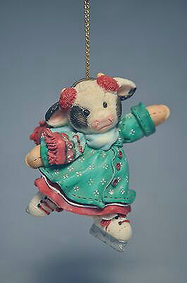Mary's Moo Moos - Ornament (Ice Skating Cow)