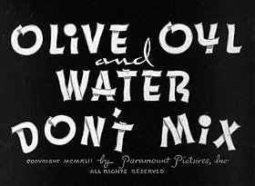 Olive Oyl and Water Don't Mix