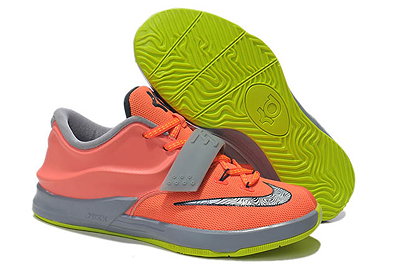 Nike Bright Mango/Light Magnet Grey/Space Blue Kids Style Athletic Sneakers - 