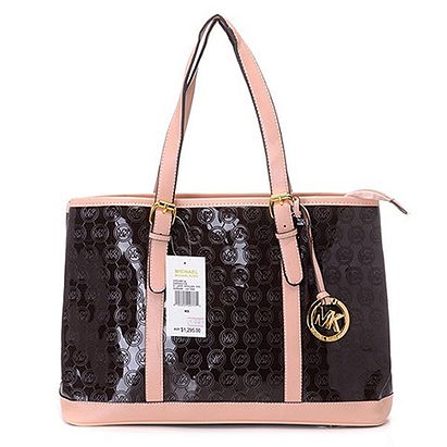 Michael Kors Jet Set Logo Large Coffee Tote Bags