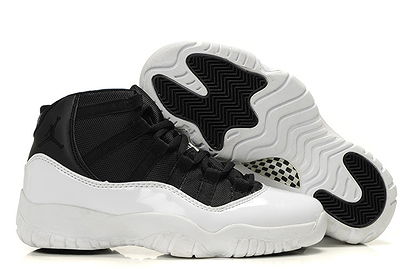 Womens Nike Air Jordan 11 Black White Shoes