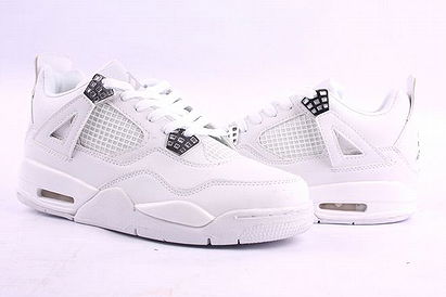 Pure White-Jordan 4 (IV) Retro Nike Men Basketball Shoes