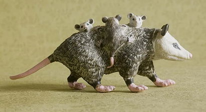 Safari Ltd  Wild Safari North American Wildlife Opossum with Babies