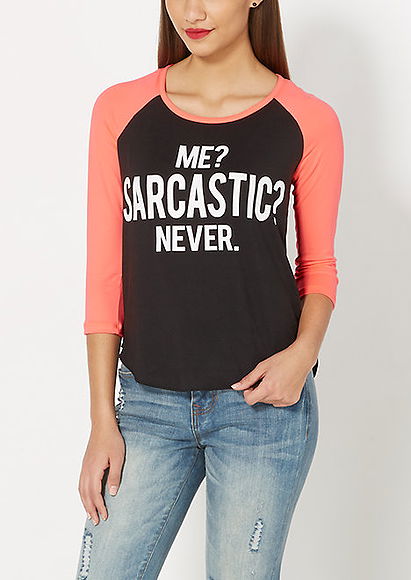 Sarcastic? Soft Brushed Baseball Tee