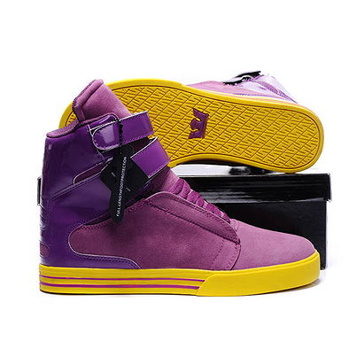 Supras Terry Kennedy Pro Model Purple and Yellow Skate Men Sneaker