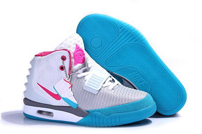 Wolf Grey and Think Pink and Red - Blue Women Size Nike Shoes - Yeezy 2