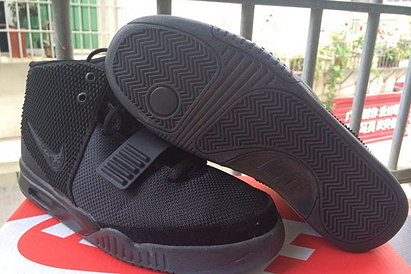 Discount Sale Air Yeezy 2 Nike Brand Sport Trainers Blackout All Black