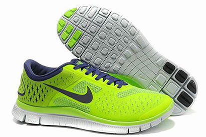 Nike Free 4.0 V2 Running Shoe Volt Reflect Silver Purple Mens