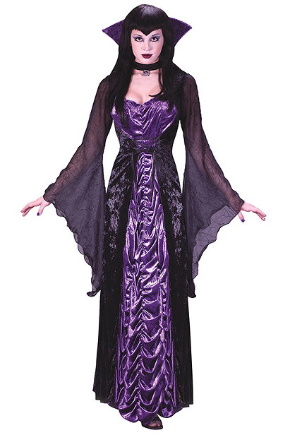 Purple Gothic Vampire Dress Costume