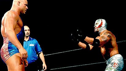 Chris Benoit & Kurt Angle vs. Edge & Rey Mysterio (2002/10/20)