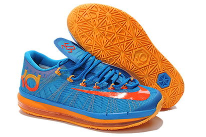 Nike Zoom KD 6 Elite Sneakers Color: Photo Blue/Team Orange and Atomic Mango - Men Size