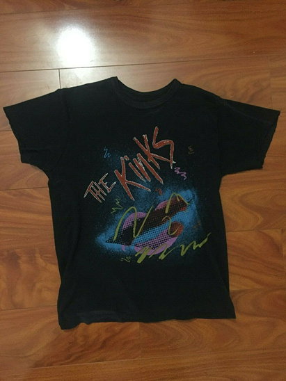 THE KINKS Word of Mouth Tour Shirt, VTG 1984-1985 Awesome Design! Great Cond. Sm